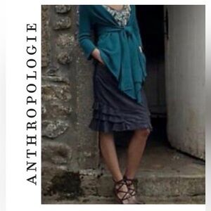 ANTHROPOLOGIE PILCRO Ruffled Pencil Skirt Size 12